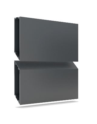 Lamel midden afsluiting Havana alu antraciet 15 x 4 x 200cm
