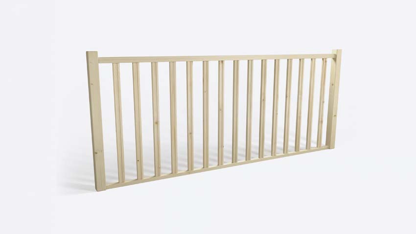 Kit garde-corps Country pin 250cm fixation au sol