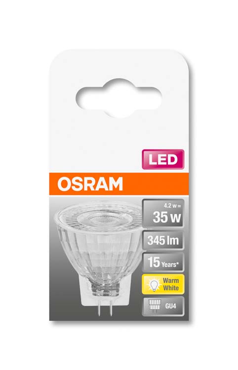 LED lamp star MR11 GU4 4.2W warm wit