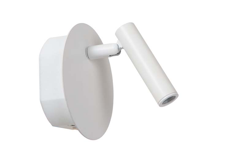 Lampe de chevet / Applique mural Rechargeable - Batterie/Piles - Ø 10,2 cm - LED - 1x2W 3000K - Magnétique - Blanc
