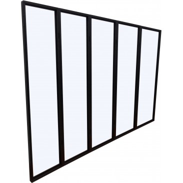 Verrière d'intérieure acier noir Tygo 5 vitrage 1500 x 1000 mm
