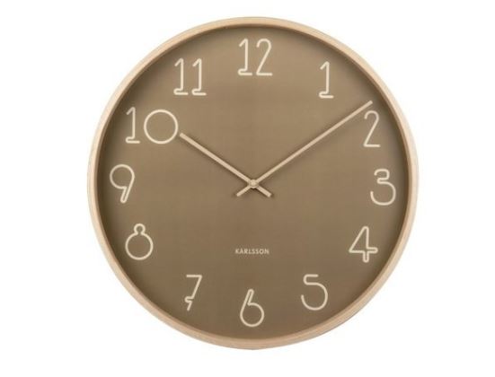 Horloge murale vert mousse 40x5 cm