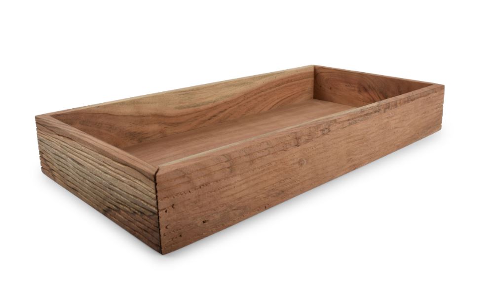 Dienblad naturel hout 48x24 cm