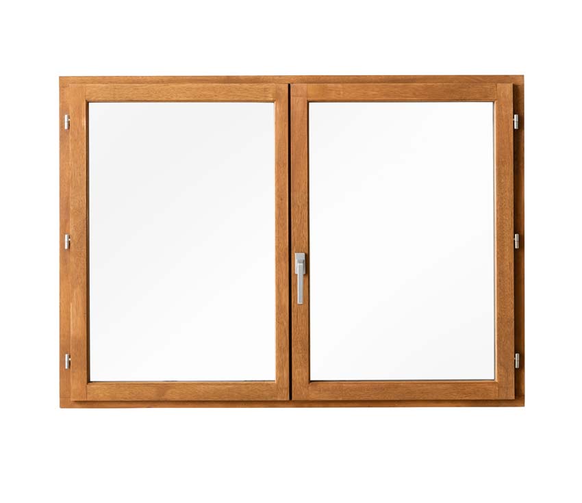 Houten draairaam 2-vleugels Meranti Trae 55mm naturel 1400 x 1000 mm