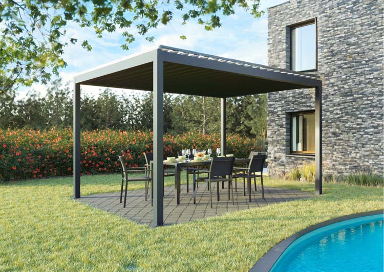 Pergola Sonny alu antraciet 400 x 300 x 266 cm