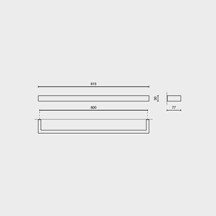 Zack Serviette de bar Linea L61.5 D7.5 cm mat