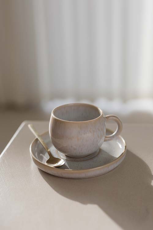 Serviesset Curvy Pearl Cream voor 4 personen 24delig
