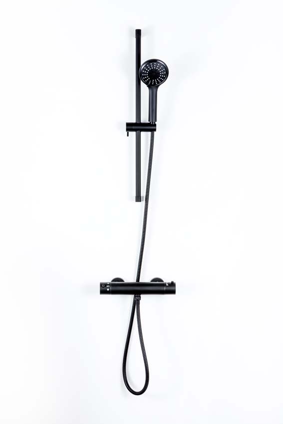 Set de douche thermostatique Hurricane avec cooltouch noir